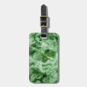 Étiquette À Bagage Texture de marbre verte (Devant Vertical)