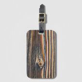 Étiquette À Bagage Texture du noeud de grain de bois cool (Devant Vertical)