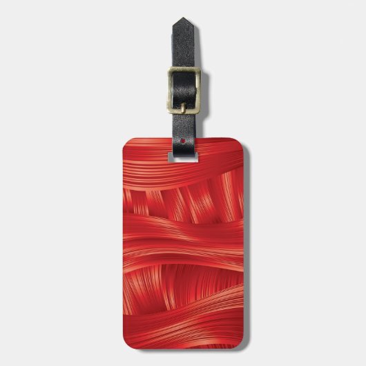 Étiquette À Bagage Texture dynamique des muscles rouges Abstraite (Devant Vertical)