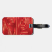 Étiquette À Bagage Texture dynamique des muscles rouges Abstraite (Dos horizontal)