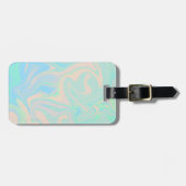 Étiquette À Bagage Texture iridescente olographe de faux liquide (Devant horizontal)