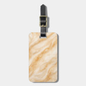 Étiquette À Bagage Texture Marbre Milkshake Vanille (Devant Vertical)