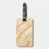 Étiquette À Bagage Texture Marbre Milkshake Vanille (Dos Vertical)