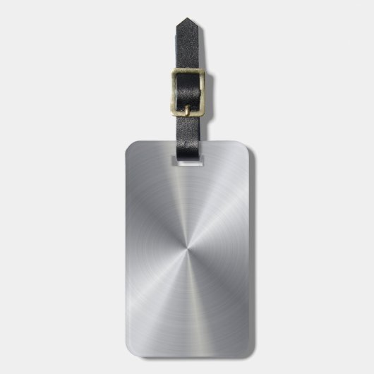 Étiquette À Bagage Texture radiale métallique personnalisée 2 (Devant Vertical)