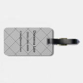 Étiquette À Bagage Texture vérifiée géométrique (Dos horizontal)