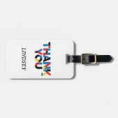 Étiquette À Bagage Thanks You  (Devant horizontal)