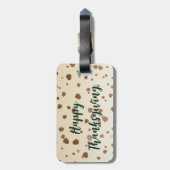 Étiquette À Bagage Thanksgiving Acorns (Dos Vertical)