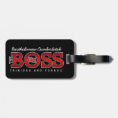 Étiquette À Bagage The Boss Trinidad & Tobago (Dos horizontal)