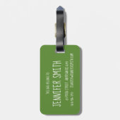 Étiquette À Bagage Thé japonais Matcha Green Latte Teacup Foin (Dos Vertical)