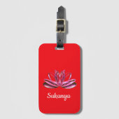 Étiquette À Bagage The lotus flower personalized (Devant Vertical)