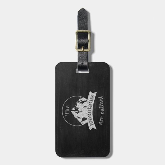 Étiquette À Bagage The mountains are calling (Devant Vertical)