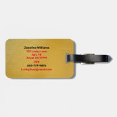 Étiquette À Bagage Thème de Casino de Vegas (Dos horizontal)