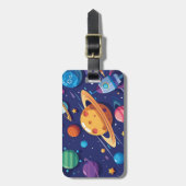 Étiquette À Bagage Thème de l'espace et des planètes (Devant Vertical)
