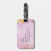 Étiquette À Bagage Thème de voyage de la douche nuptiale (Dos Vertical)