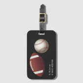 Étiquette À Bagage Thème sportif Black Guys Bagage balise (Devant Vertical)