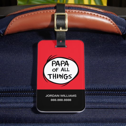 Étiquette À Bagage Thing One Thing Two - Papa de toutes choses (Insitu Rectoal 2)