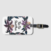 Étiquette À Bagage "This Too Shop Pass" Aquarelle Lily Wreath (Devant Horizontal)