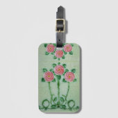 Étiquette À Bagage Three Pink Roses Thunder_cove (Devant Vertical)