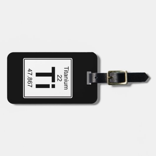 Étiquette À Bagage Ti - titane (Devant horizontal)