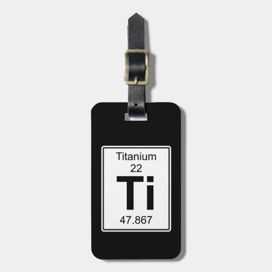 Étiquette À Bagage Ti - titane (Devant Vertical)