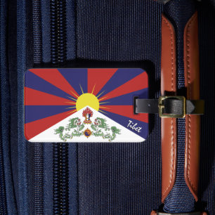 Étiquette À Bagage Tibet Bagages Tags, Drapeau Tibétain patriotique