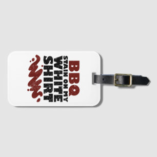 Étiquette À Bagage Tige barbecue sur mon blanc