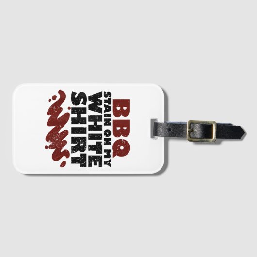 Étiquette À Bagage Tige barbecue sur mon blanc (Devant Horizontal)