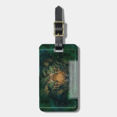 Étiquette À Bagage Tiger hiding in Foliage (Devant Vertical)