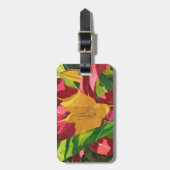 Étiquette À Bagage Tiger Lily Floral (Devant Vertical)