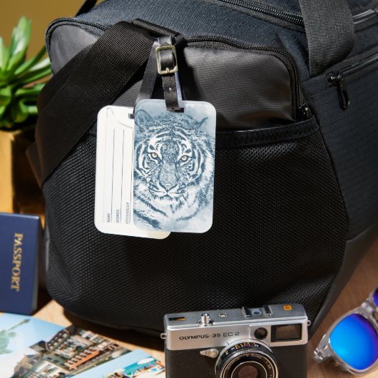 Étiquette À Bagage tigre (Recto & Verso)