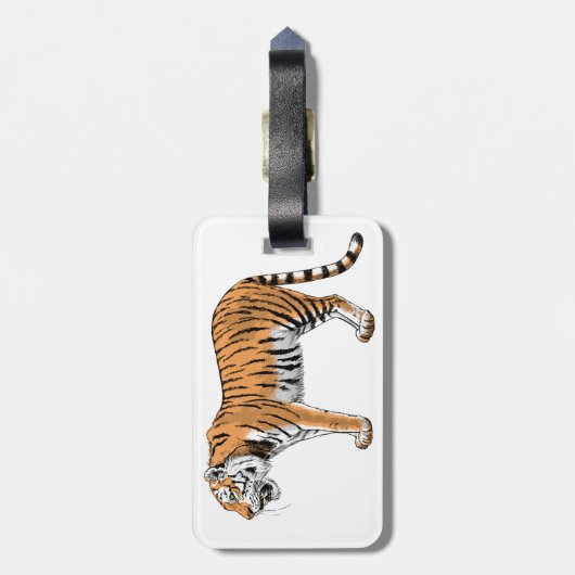 Étiquette À Bagage Tigre (Dos Vertical)