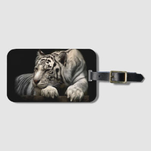 Étiquette À Bagage Tigre blanc