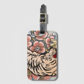 Étiquette À Bagage Tigre blanc (Devant Vertical)