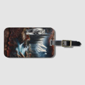 Étiquette À Bagage Tigre Blanc Parmi Les Montagnes (Devant Horizontal)