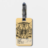 Étiquette À Bagage Tigre Face (Dos Vertical)