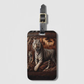 Étiquette À Bagage Tigres Bengaux En Forêt (Devant Vertical)