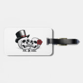 Étiquette À Bagage Til Death Mr et Mme Mariage Skulls (Dos horizontal)