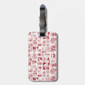 Étiquette À Bagage Timbres de voyage (Dos Vertical)