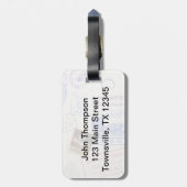 Étiquette À Bagage Timbres Visa Passeport vintage (Dos Vertical)