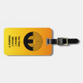 Étiquette À Bagage Tir jaune-orange de sport (Devant horizontal)