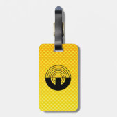 Étiquette À Bagage Tir jaune-orange de sport (Dos Vertical)