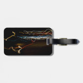 Étiquette À Bagage tireur noir (Dos horizontal)