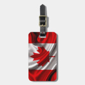 Étiquette À Bagage Tissu canadien de drapeau (Devant Vertical)