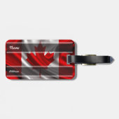 Étiquette À Bagage Tissu canadien de drapeau (Dos horizontal)