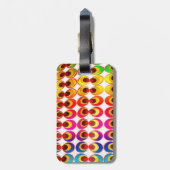 Étiquette À Bagage Tissu psychédélique (Dos Vertical)