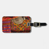 Étiquette À Bagage Tissus, Bhoutan (Devant horizontal)