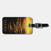 Étiquette À Bagage Titan la plus grande lune de la planète Saturne (Devant horizontal)