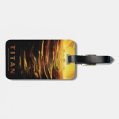 Étiquette À Bagage Titan la plus grande lune de la planète Saturne (Dos horizontal)