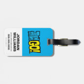 Étiquette À Bagage Titans Ados, allez ! | Beast Boy Waffles (Dos horizontal)