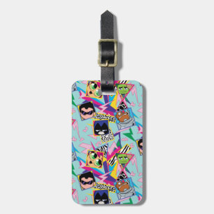 Étiquette À Bagage Titans Ados, allez !   Retro 90's Group Collage